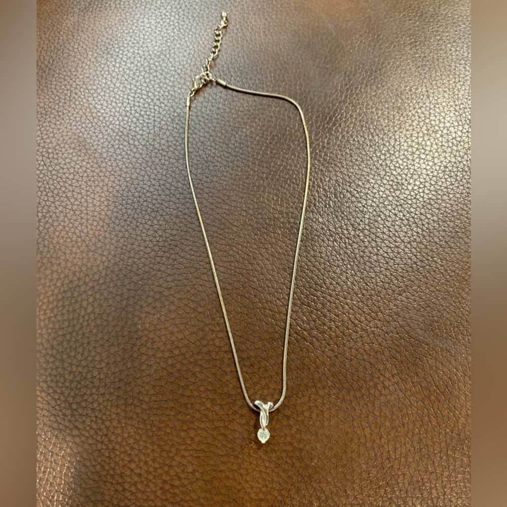 Sterling Silver Cubic Zirconia Pendant Necklace